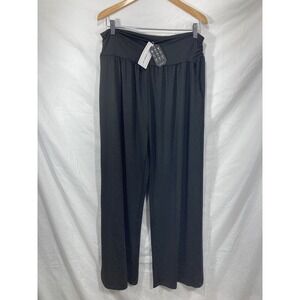TARSE Womens Wide Leg Pants Casual Loose Yoga Comfy Lounge Pajama Black 2xL NWT